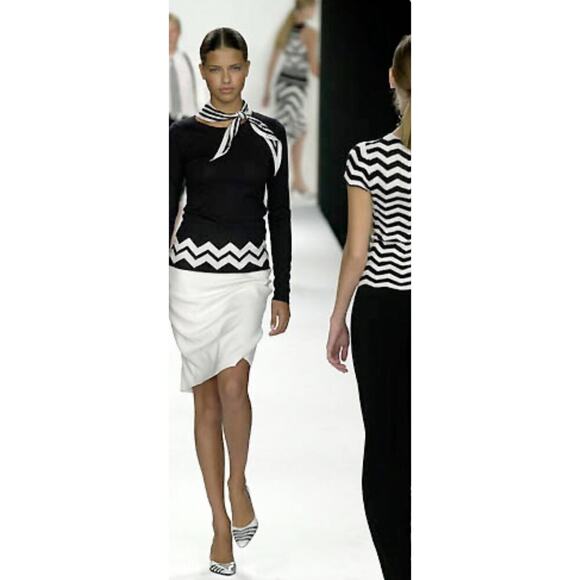 Ralph Lauren Collection Knit Silk Short Sleeve Top Blouse Runway 2001 Vintage M - Picture 5 of 9